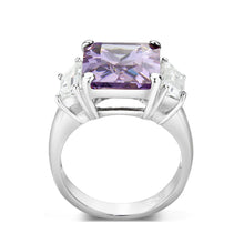 Load image into Gallery viewer, LO5S212- Sterling Silver Ring with CZ In Amethyst High Polished( NO Plating)