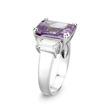 Load image into Gallery viewer, LO5S212- Sterling Silver Ring with CZ In Amethyst High Polished( NO Plating)