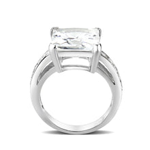 Load image into Gallery viewer, LO5S214- Sterling Silver Ring with CZ In Clear High Polished( NO Plating)