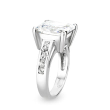 Load image into Gallery viewer, LO5S214- Sterling Silver Ring with CZ In Clear High Polished( NO Plating)