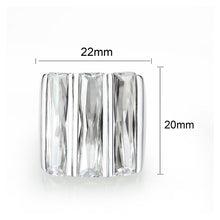 Load image into Gallery viewer, LO5S219- Sterling Silver Ring with CZ In Clear High Polished( NO Plating)