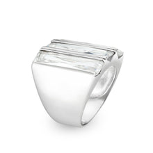 Load image into Gallery viewer, LO5S219- Sterling Silver Ring with CZ In Clear High Polished( NO Plating)