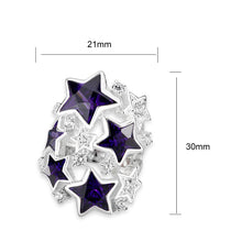 Load image into Gallery viewer, LO5S221- Sterling Silver Ring with CZ In Amethyst High Polished( NO Plating)