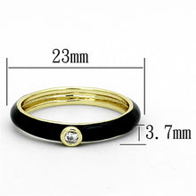 Load image into Gallery viewer, LOA896 - Gold Brass Ring with AAA Grade CZ  in Clear