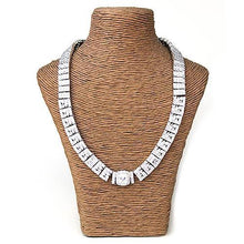 Load image into Gallery viewer, LOAS1305 - Rhodium 925 Sterling Silver Necklace with AAA Grade CZ  in Clear