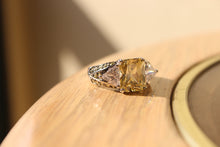 Load image into Gallery viewer, LOAS1389 - Rhodium 925 Sterling Silver Ring with AAA Grade CZ  in Light Yellow