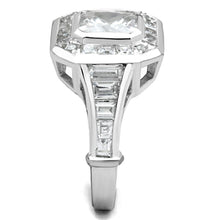 Load image into Gallery viewer, LOS267 - Rhodium 925 Sterling Silver Ring with AAA Grade CZ  in Clear