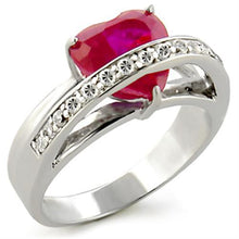 Load image into Gallery viewer, LOS30801 - Sterling silver 925  Ring with AAA Grade CZ  in Ruby