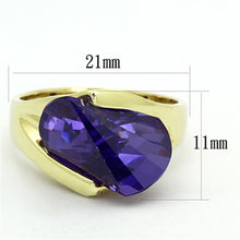 Load image into Gallery viewer, LOS656 - Gold 925 Sterling Silver Ring with AAA Grade CZ  in Tanzanite