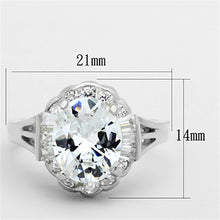 Load image into Gallery viewer, LOS701 - Silver 925 Sterling Silver Ring with AAA Grade CZ  in Clear