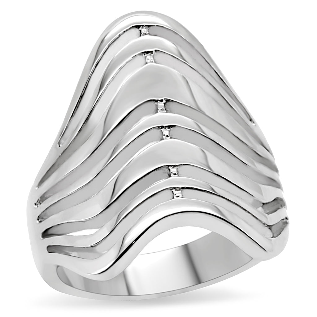 LOTK209 - High polished (no plating) Stainless Steel Ring with No Stone