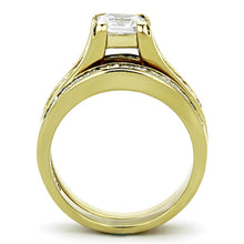 Load image into Gallery viewer, TK0W384 - IP Gold(Ion Plating) Stainless Steel Ring with AAA Grade CZ  in Clear