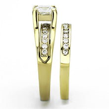 Load image into Gallery viewer, TK0W384 - IP Gold(Ion Plating) Stainless Steel Ring with AAA Grade CZ  in Clear