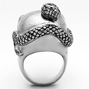 TK1038 - High polished (no plating) Stainless Steel Ring with Top Grade Crystal  in Multi Color