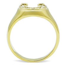 Load image into Gallery viewer, TK10616G - IP Gold(Ion Plating) Stainless Steel Ring with Top Grade Crystal  in Clear