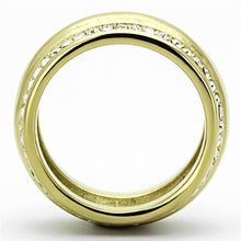 Load image into Gallery viewer, TK1096 - IP Gold(Ion Plating) Stainless Steel Ring with Top Grade Crystal  in Clear