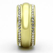 Load image into Gallery viewer, TK1096 - IP Gold(Ion Plating) Stainless Steel Ring with Top Grade Crystal  in Clear