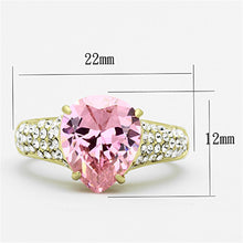 Load image into Gallery viewer, TK1098 - IP Gold(Ion Plating) Stainless Steel Ring with AAA Grade CZ  in Rose