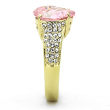 Load image into Gallery viewer, TK1098 - IP Gold(Ion Plating) Stainless Steel Ring with AAA Grade CZ  in Rose