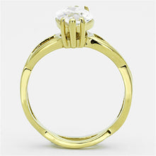 Load image into Gallery viewer, TK1106 - IP Gold(Ion Plating) Stainless Steel Ring with AAA Grade CZ  in Clear