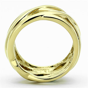 TK1107 - IP Gold(Ion Plating) Stainless Steel Ring with No Stone