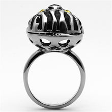 Load image into Gallery viewer, TK1114 - High polished (no plating) Stainless Steel Ring with Top Grade Crystal  in Topaz