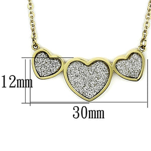 TK1127 - IP Gold(Ion Plating) Stainless Steel Necklace with No Stone