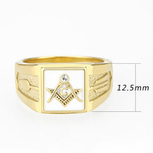 Load image into Gallery viewer, TK1159W - IP Gold(Ion Plating) Stainless Steel Ring with Top Grade Crystal  in Clear