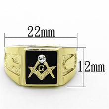 Load image into Gallery viewer, TK1159 - IP Gold(Ion Plating) Stainless Steel Ring with Top Grade Crystal  in Clear