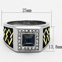 Load image into Gallery viewer, TK1180 - Two-Tone IP Gold (Ion Plating) Stainless Steel Ring with Top Grade Crystal  in Montana