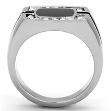 Load image into Gallery viewer, TK1183 - High polished (no plating) Stainless Steel Ring with Top Grade Crystal  in Clear