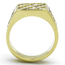 Load image into Gallery viewer, TK1189 - IP Gold(Ion Plating) Stainless Steel Ring with Top Grade Crystal  in Clear