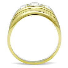 Load image into Gallery viewer, TK119G - IP Gold(Ion Plating) Stainless Steel Ring with Top Grade Crystal  in Clear