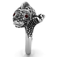 Load image into Gallery viewer, TK1215 - High polished (no plating) Stainless Steel Ring with Top Grade Crystal  in Siam