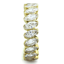 Load image into Gallery viewer, TK1234 - IP Gold(Ion Plating) Stainless Steel Ring with AAA Grade CZ  in Clear