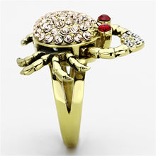 Load image into Gallery viewer, TK1290 - IP Gold(Ion Plating) Stainless Steel Ring with Top Grade Crystal  in Multi Color