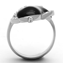 Load image into Gallery viewer, TK1326 - High polished (no plating) Stainless Steel Ring with Top Grade Crystal  in Clear