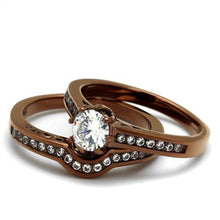 Load image into Gallery viewer, TK1330LC - IP Coffee light Stainless Steel Ring with AAA Grade CZ  in Clear