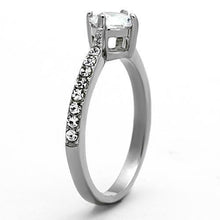 Load image into Gallery viewer, TK1339 - High polished (no plating) Stainless Steel Ring with AAA Grade CZ  in Clear