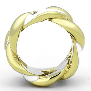 TK1369 - IP Gold(Ion Plating) Stainless Steel Ring with Epoxy  in White