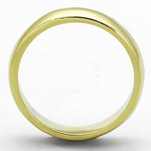 TK1375G - IP Gold(Ion Plating) Stainless Steel Ring with No Stone