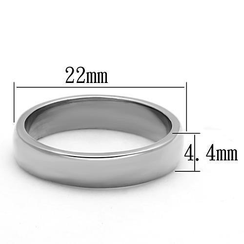 TK1375 - High polished (no plating) Stainless Steel Ring with No Stone