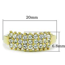 Load image into Gallery viewer, TK1384 - IP Gold(Ion Plating) Stainless Steel Ring with Top Grade Crystal  in Clear