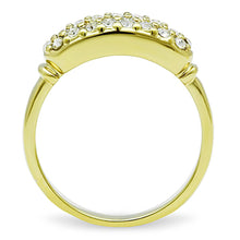 Load image into Gallery viewer, TK1389 - IP Gold(Ion Plating) Stainless Steel Ring with Top Grade Crystal  in Clear