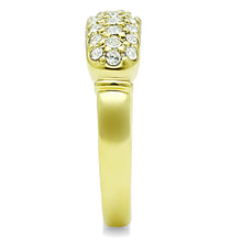 Load image into Gallery viewer, TK1389 - IP Gold(Ion Plating) Stainless Steel Ring with Top Grade Crystal  in Clear