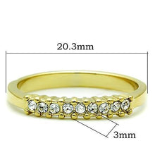 Load image into Gallery viewer, TK1390 - IP Gold(Ion Plating) Stainless Steel Ring with Top Grade Crystal  in Clear