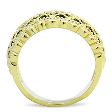 Load image into Gallery viewer, TK1393 - IP Gold(Ion Plating) Stainless Steel Ring with Top Grade Crystal  in Clear