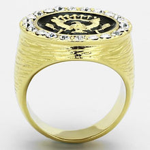 Load image into Gallery viewer, TK1404 IP Gold(Ion Plating) Stainless Steel Ring with Top Grade Crystal in Clear