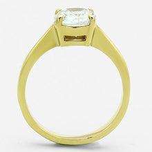 Load image into Gallery viewer, TK1405 - IP Gold(Ion Plating) Stainless Steel Ring with AAA Grade CZ  in Clear