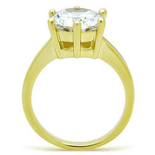 Load image into Gallery viewer, TK1407 - IP Gold(Ion Plating) Stainless Steel Ring with AAA Grade CZ  in Clear